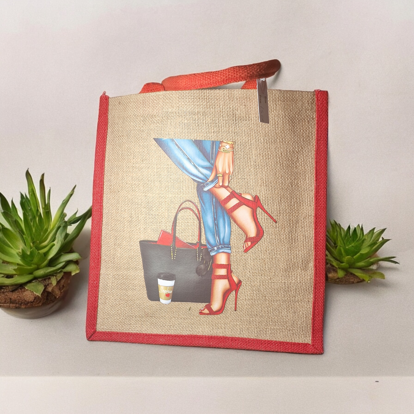 Red Jute Bag